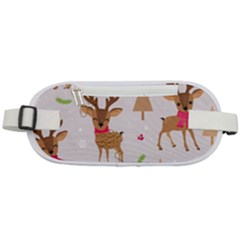 Christmas-seamless-pattern-with-reindeer Rounded Waist Pouch