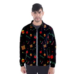 Christmas Paper Stars Pattern Texture Background Colorful Colors Seamless Copy Men s Windbreaker by Grandong