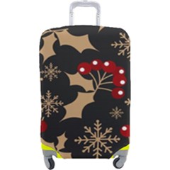 Christmas-pattern-with-snowflakes-berries Luggage Cover (large) by Grandong