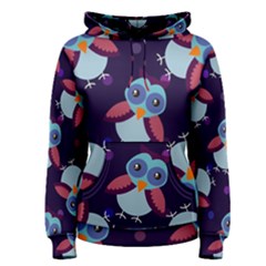 Owl-pattern-background Women s Pullover Hoodie by Grandong