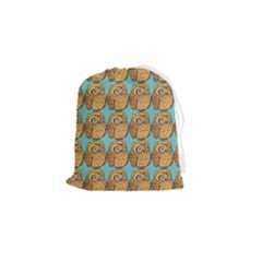 Owl Dreamcatcher Drawstring Pouch (small) by Grandong