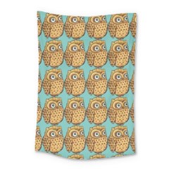 Owl Dreamcatcher Small Tapestry by Grandong