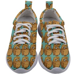 Seamless Cute Colourfull Owl Kids Pattern Kids Athletic Shoes by Grandong