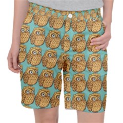 Owl Bird Pattern Women s Pocket Shorts by Grandong