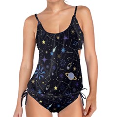 Starry Night  Space Constellations  Stars  Galaxy  Universe Graphic  Illustration Tankini Set by Grandong