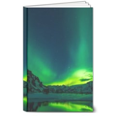 Iceland Aurora Borealis 8  X 10  Hardcover Notebook