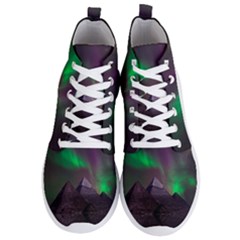 Aurora Northern Lights Phenomenon Atmosphere Sky Men s Lightweight High Top Sneakers by Grandong