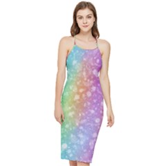 Rainbow Colors Spectrum Background Bodycon Cross Back Summer Dress