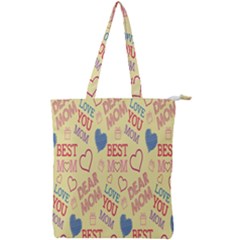 Love Mom Happy Mothers Day I Love Mom Graphic Pattern Double Zip Up Tote Bag by Vaneshop