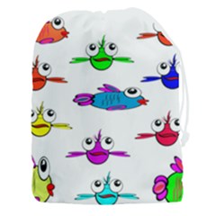 Fish Swim Cartoon Funnycute Drawstring Pouch (3xl) by Sapixe