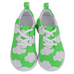 Cute Clouds Green Neon Running Shoes