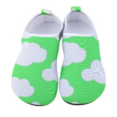 Cute Clouds Green Neon Women s Sock-style Water Shoes by ConteMonfrey