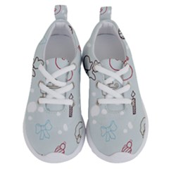 Winter Pattern Background Element Running Shoes