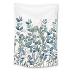 Green And Gold Eucalyptus Leaf Large Tapestry by Jack14