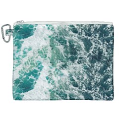 Blue Ocean Waves Canvas Cosmetic Bag (xxl) by Jack14