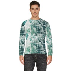 Blue Ocean Waves Men s Fleece Sweatshirt by Jack14