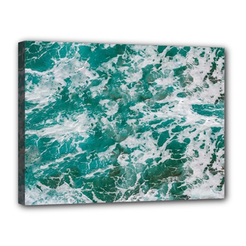 Blue Ocean Waves 2 Canvas 16  X 12  (stretched) by Jack14