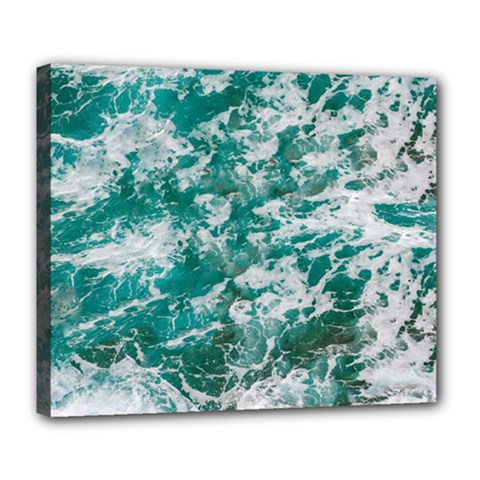 Blue Ocean Waves 2 Deluxe Canvas 24  X 20  (stretched) by Jack14