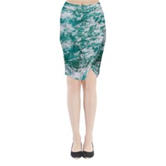 Blue Ocean Waves 2 Midi Wrap Pencil Skirt by Jack14