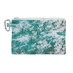 Blue Ocean Waves 2 Canvas Cosmetic Bag (large) by Jack14