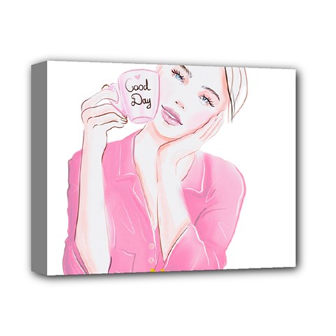 Girl Pink Deluxe Canvas 14  X 11  (stretched) by SychEva