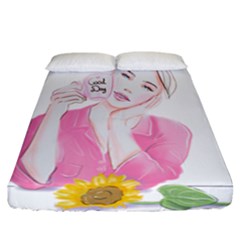 Girl Pink Fitted Sheet (california King Size) by SychEva