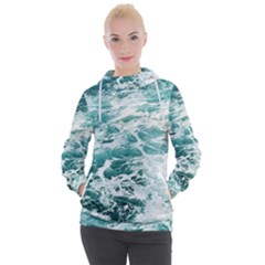 Blue Crashing Ocean Wave Women s Hooded Pullover by Jack14