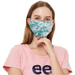 Blue Crashing Ocean Wave Fitted Cloth Face Mask (adult) by Jack14