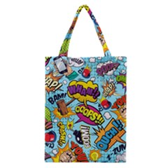 Comic Elements Colorful Seamless Pattern Classic Tote Bag by Amaryn4rt