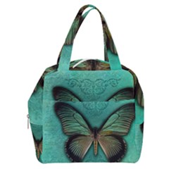 Butterfly Background Vintage Old Grunge Boxy Hand Bag by Amaryn4rt
