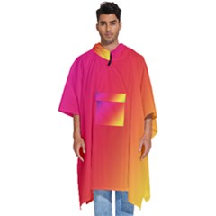 Rainbow Colors Men s Hooded Rain Ponchos by Amaryn4rt