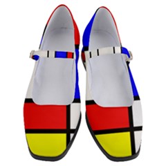 Mondrian-red-blue-yellow Women s Mary Jane Shoes by Amaryn4rt