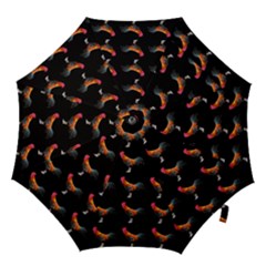Background-pattern-chicken-fowl Hook Handle Umbrellas (medium) by Amaryn4rt