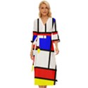 Mondrian-red-blue-yellow Midsummer Wrap Dress View1
