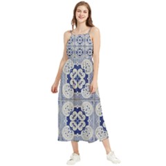 Ceramic-portugal-tiles-wall Boho Sleeveless Summer Dress by Amaryn4rt
