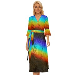 Rainbow-color-prism-colors Midsummer Wrap Dress