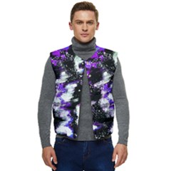 Abstract Canvas-acrylic-digital-design Men s Button Up Puffer Vest	 by Amaryn4rt