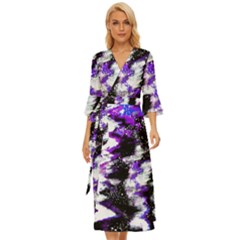 Abstract Canvas-acrylic-digital-design Midsummer Wrap Dress