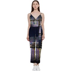 Cleveland Building City By Night V-neck Camisole Jumpsuit by Amaryn4rt