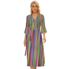 Striped-stripes-abstract-geometric Midsummer Wrap Dress