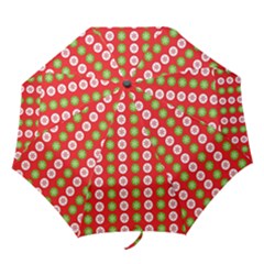 Festive Pattern Christmas Holiday Folding Umbrellas by Amaryn4rt