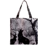 Stag-deer-forest-winter-christmas Zipper Grocery Tote Bag