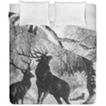 Stag-deer-forest-winter-christmas Duvet Cover Double Side (California King Size)
