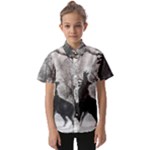 Stag-deer-forest-winter-christmas Kids  Short Sleeve Shirt