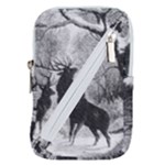 Stag-deer-forest-winter-christmas Belt Pouch Bag (Large)