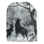 Stag-deer-forest-winter-christmas Drawstring Pouch (3XL)