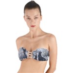 Stag-deer-forest-winter-christmas Twist Bandeau Bikini Top