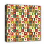 Pattern-christmas-patterns Mini Canvas 8  x 8  (Stretched)