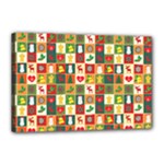 Pattern-christmas-patterns Canvas 18  x 12  (Stretched)