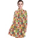 Pattern-christmas-patterns Long Sleeve Chiffon Shirt Dress View1